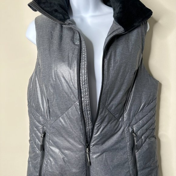 C9 by Champion Charcoal Grey Full Zip Puffer Vest Women's Medium - Picture 2 of 5